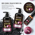 Red onion shampoo, conditioner, hair mask and essential oil four-piece hair care set kit