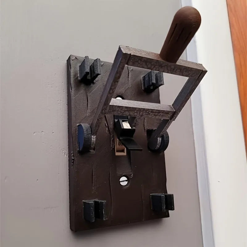Retro style single-gang mechanical electrical switch panel for exposed wall mounting