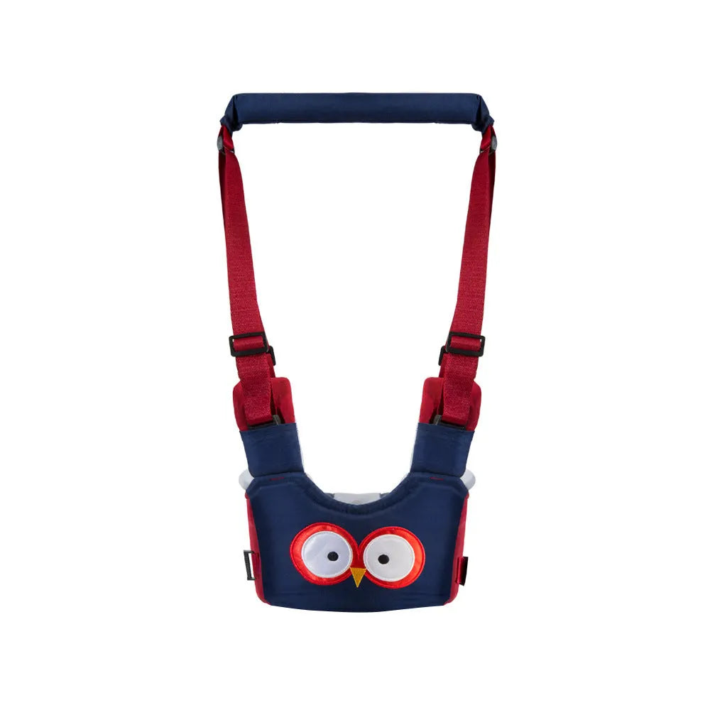 Cotton baby walking harness belt showing vest-style design in blue colour for toddler walking assistance