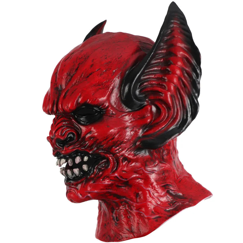 Red bat hood mask for Halloween and party costumes made from lightweight RP foam