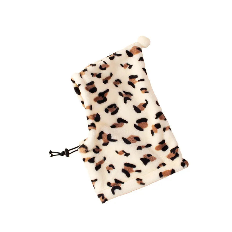 Bear headdress rabbit ears pet hat for dogs and cats in leopard print colour