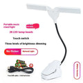 Music stand light with flexible gooseneck and 28 LED lamps for sheet music illumination