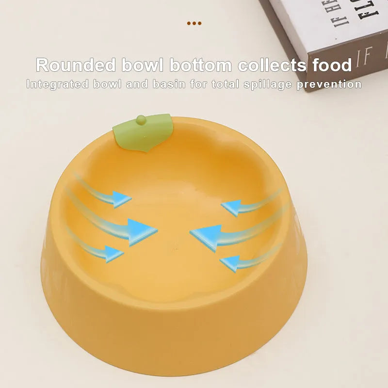 Double plastic pet bowl in flower shape with anti-tipping design for food and water