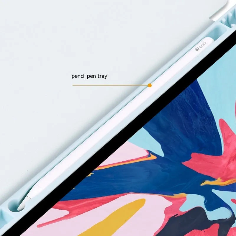 Acrylic Y-folding tablet case with pen slot in multiple colour options for Apple iPad