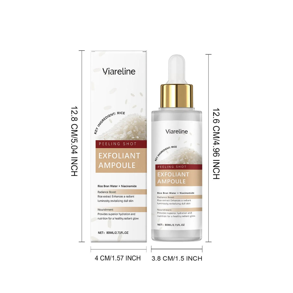 80ml bottle of facial exfoliating liquid with salicylic acid and hyaluronic acid