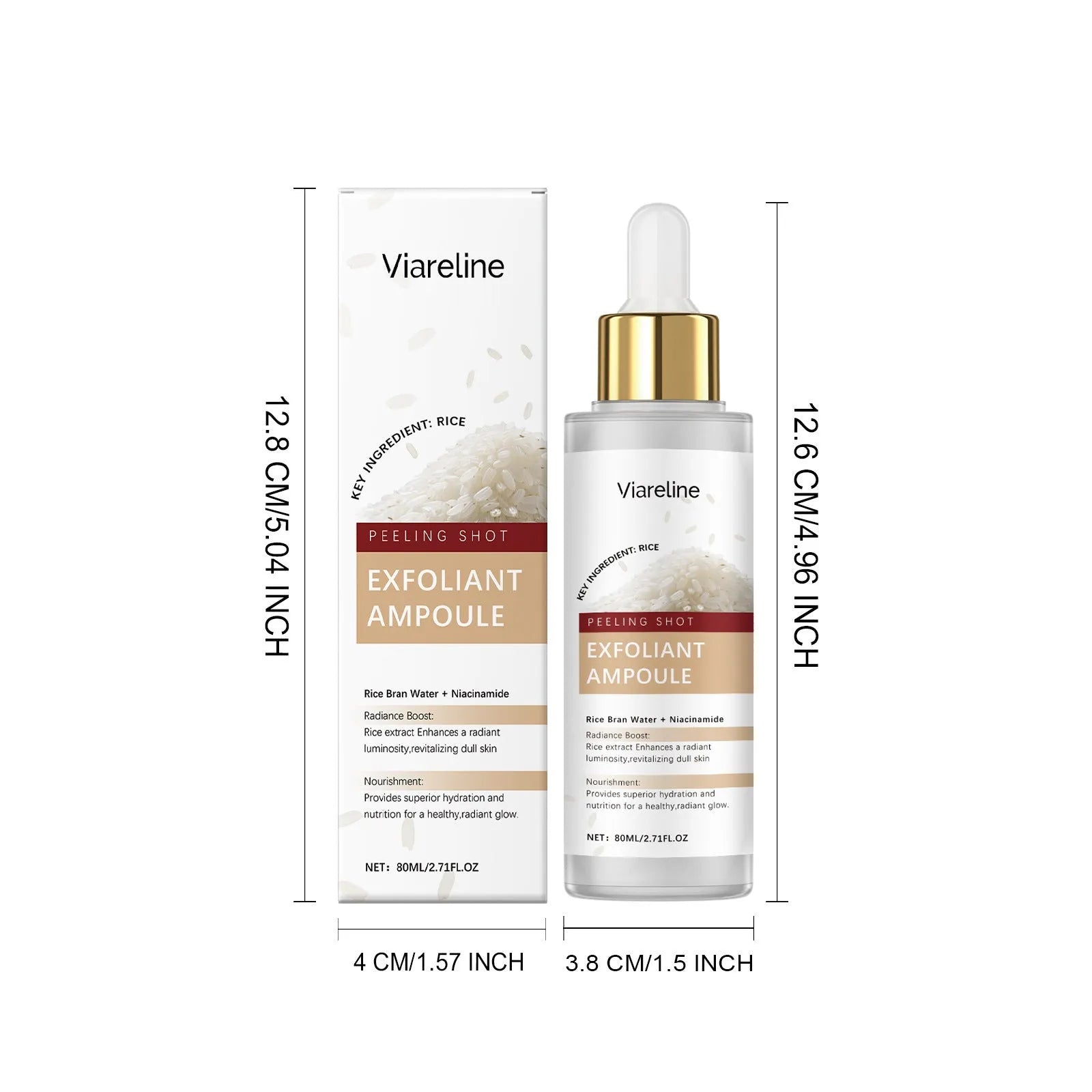 80ml bottle of facial exfoliating liquid with salicylic acid and hyaluronic acid