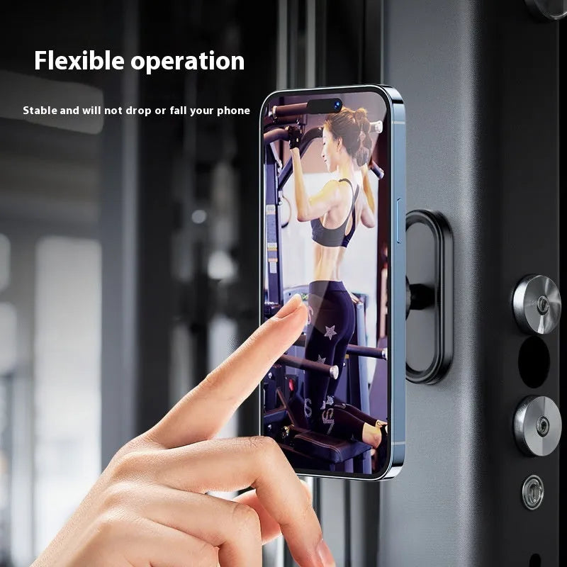 Double-sided magnetic photography base bracket in universal plastic with magnetic clip design