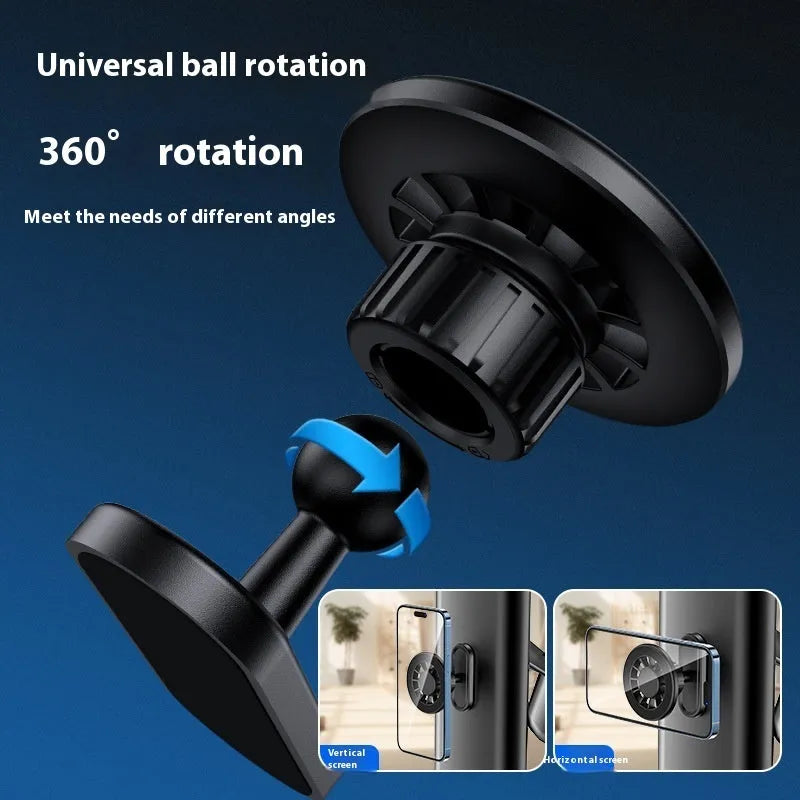 Double-sided magnetic photography base bracket in universal plastic with magnetic clip design