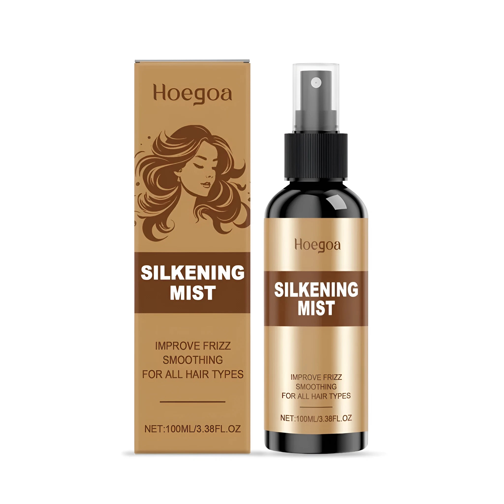 100ml bottle of hair care spray with vitamin E and collagen formula.