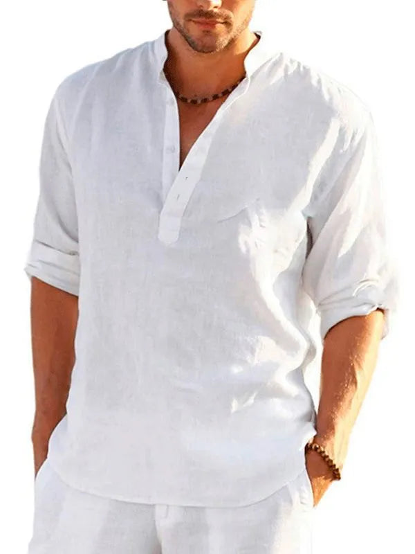 British style striped short sleeve shirt made from bamboo hemp fabric with 3D thermal transfer print
