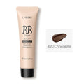 30ml tube of Natural Makeup BB cream shown alongside swatches of its nine skin tone shades.