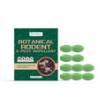 Pack of ten anti-mouse repellent pills and three grey mesh storage bags on a white background.