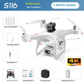 Black HD brushless UAV drone with four-side obstacle avoidance and camera, remote control beside it