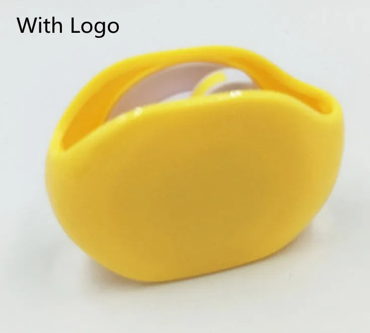 Automatic earphone cable winder retractor in assorted colours on a white background.