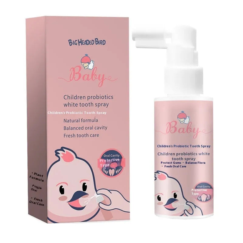 Children's probiotics anticavity oral spray in strawberry and orange flavours, 40ml