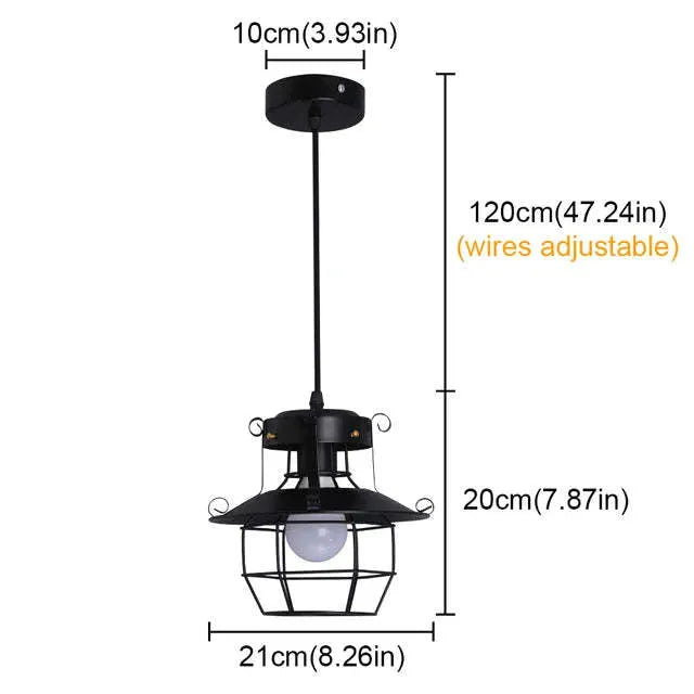 American iron droplight restaurant lantern with retro single head design