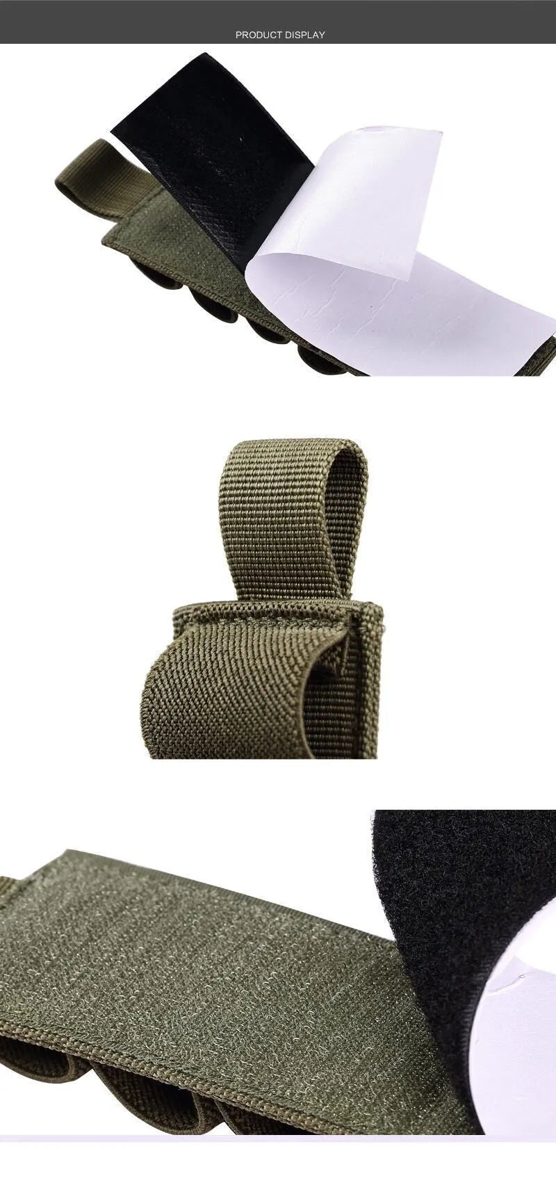 Army green 6-hole tactical organiser bag made from 1000D nylon fabric