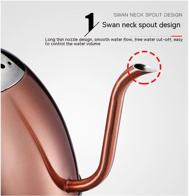 Gold automatic stainless steel electric kettle with touch controls and 1 litre capacity.