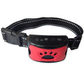 Anti-barking dog collar with sound and vibration, adjustable 17-55 cm, ABS plastic, Blue or Red