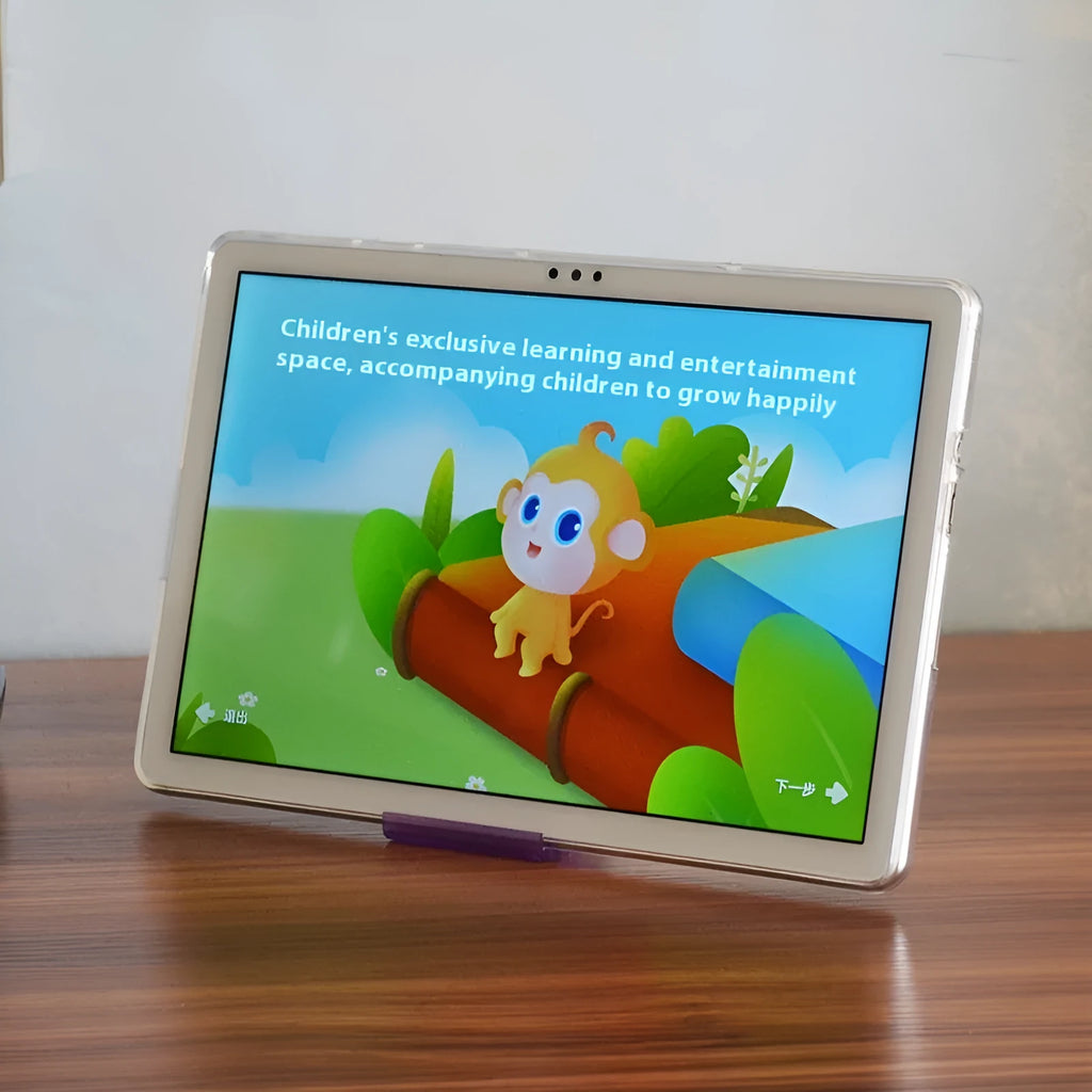 Clear ultra-thin silicone protective case for a tablet, showing minimalist design and TPU bumper.