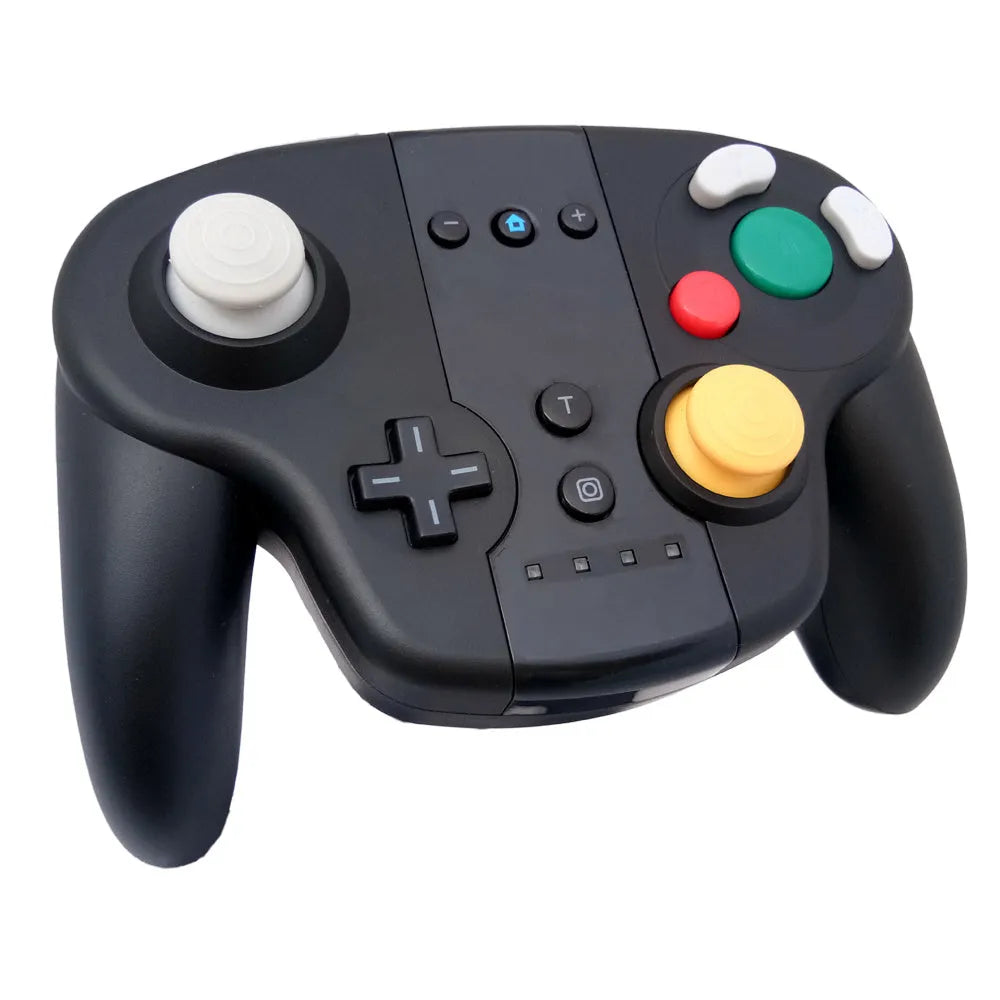 Black wireless Bluetooth gamepad for Nintendo Switch and Windows PC with NFC function