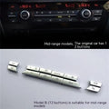 Silver automotive dashboard air conditioning button panel repair set with multiple fitting options