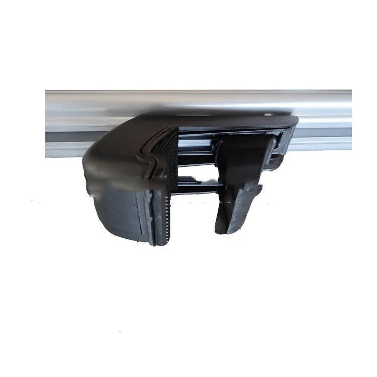 GM SUV alloy roof rack crossbar set showing adjustable length and mounting hardware.