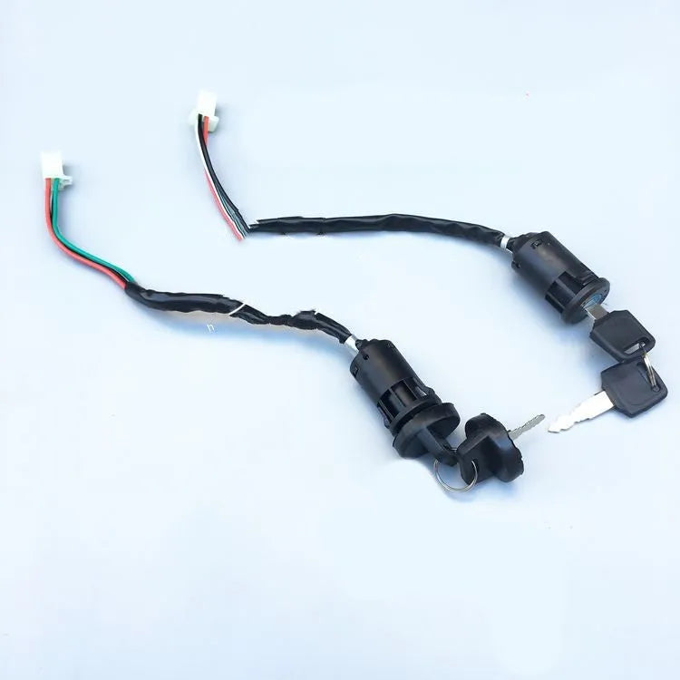 Waterproof electric car door lock with plastic housing and electrical connectors for automotive central locking systems