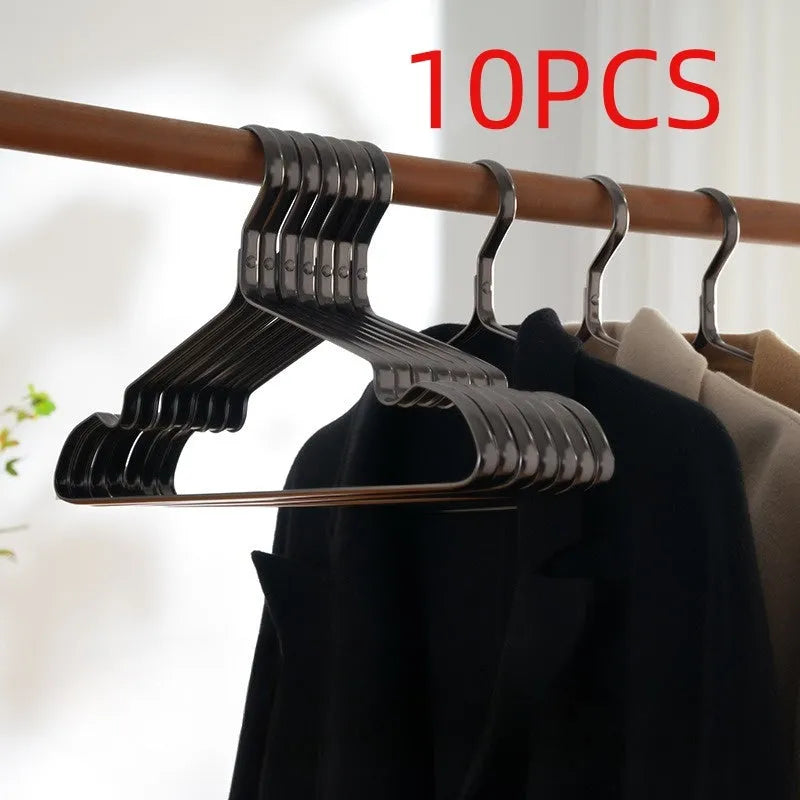 Elegant black clothes hanger with non-slip surface and anti-rust construction for trousers and ties