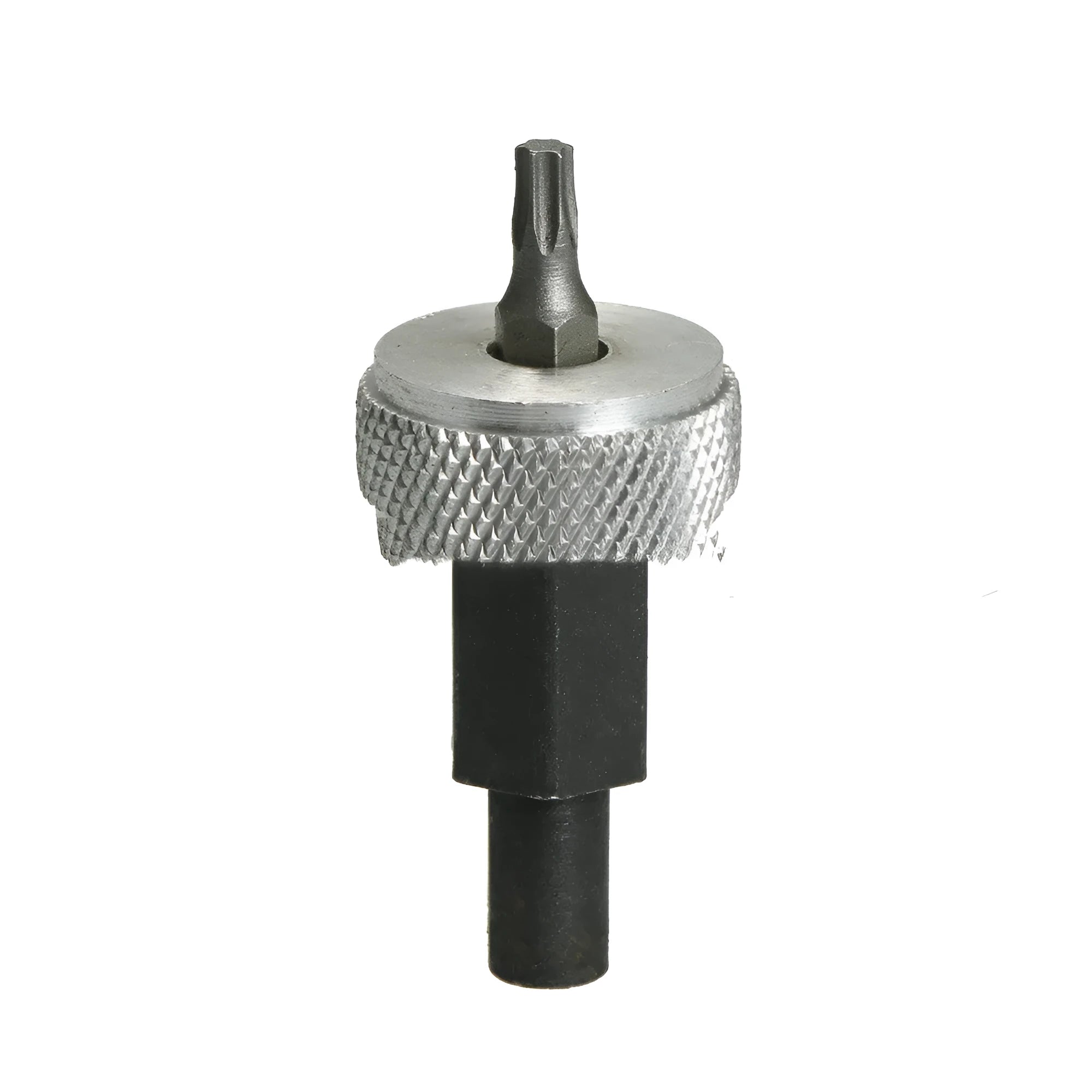 Ignition module wrench tool with carbon steel handle and knurled aluminium knobs for automotive repair