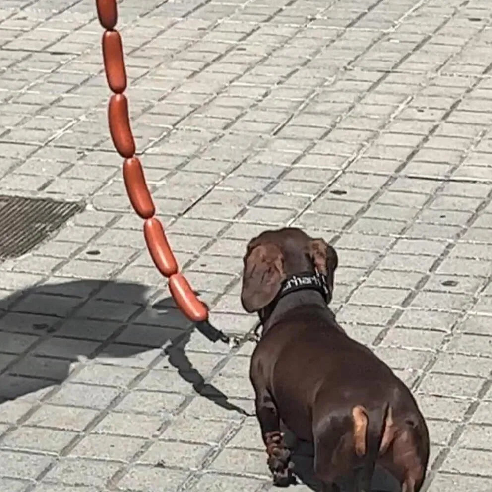 Brown sausage rope toy with hand rope, 108cm total length, three-section and four-section options