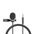 Wired lavalier lapel microphone with clip and 1.5m cable compatible with Apple iPhone