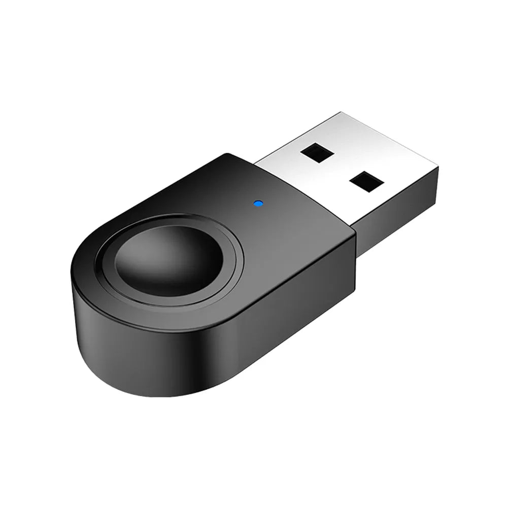 BTA-608 black USB Bluetooth 5.0 adapter for desktop PC, plug and play, 10 m range