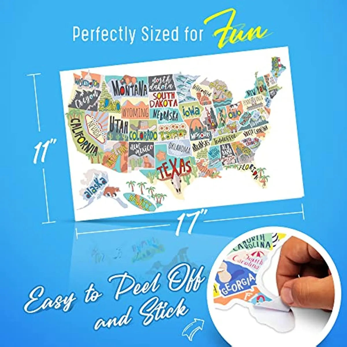 Travel destination car sticker set with map designs and letter styles for vehicle decoration