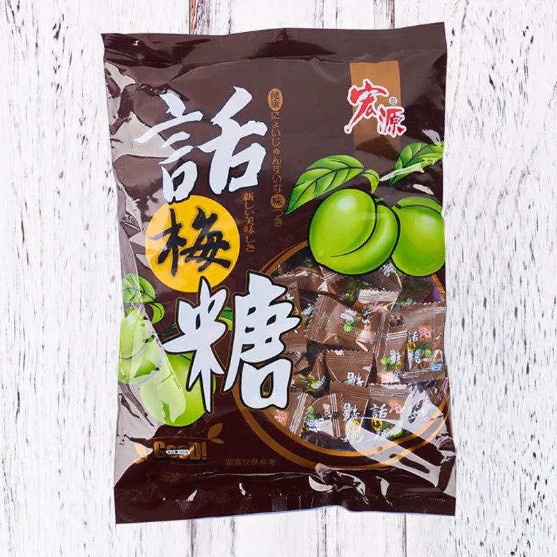Bag of guava, plum sugar, and tangerine peel hard candy variety pack