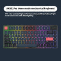 Ajazz AK832PRO three-mode mechanical keyboard in green or tea colour with RGB backlight