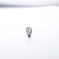 Men's silver geometric hoop earrings in 10mm and 14mm sizes on a plain background.