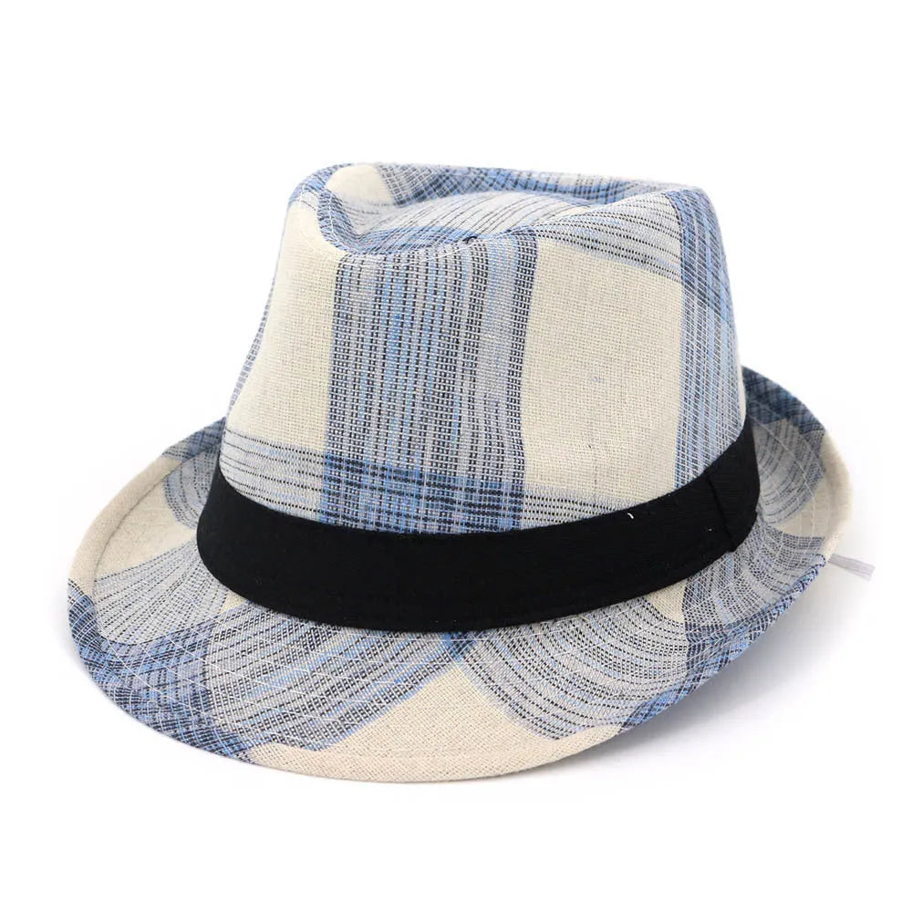 Bell crown polyester sun hat with 4.5cm brim in black or blue colour