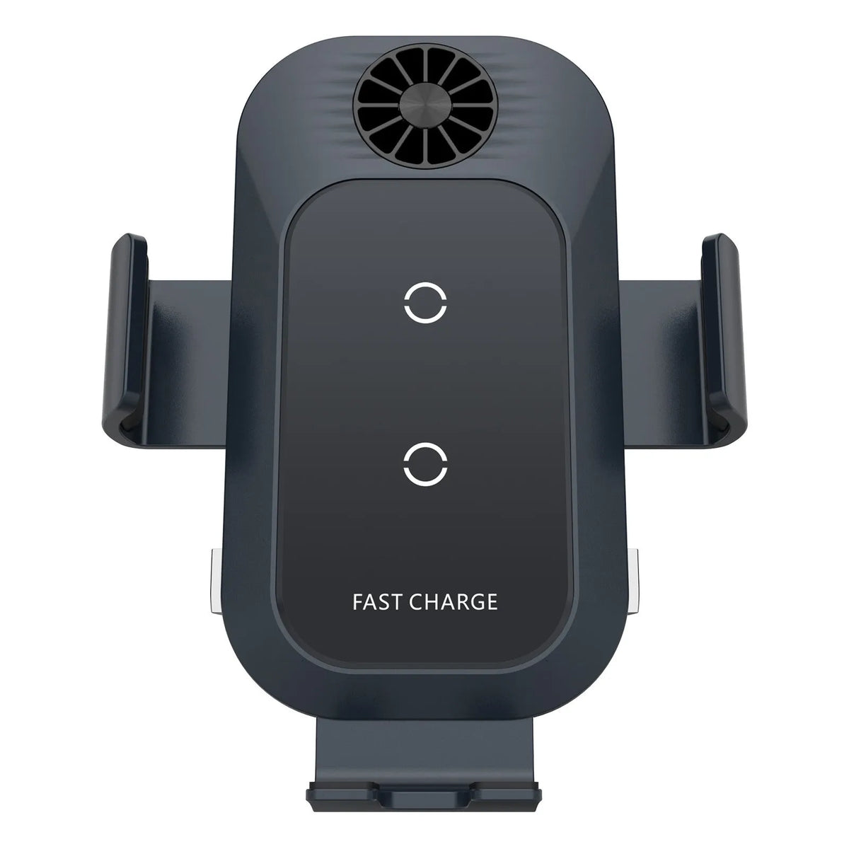 C35 matte black car wireless charger phone holder mounted on air vent with phone charging