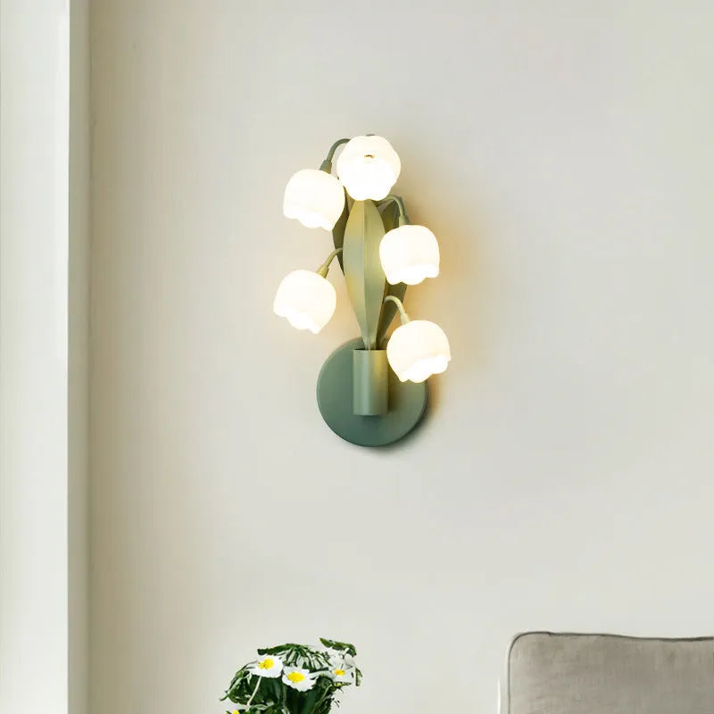 French pastoral style wall lamp with minimalist design and adjustable tricolour light