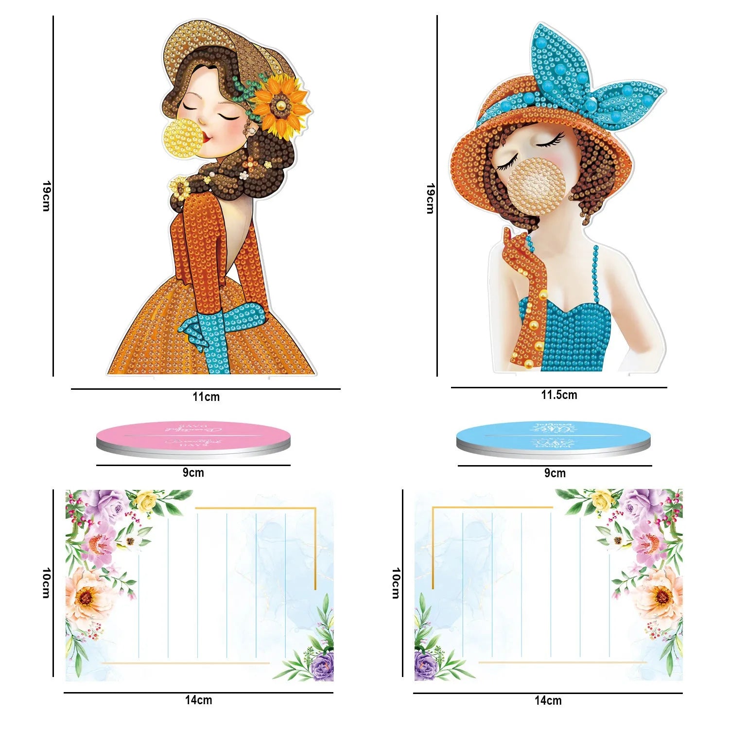 Diamond painting note clip desktop decoration with frameless American-style handmade craft