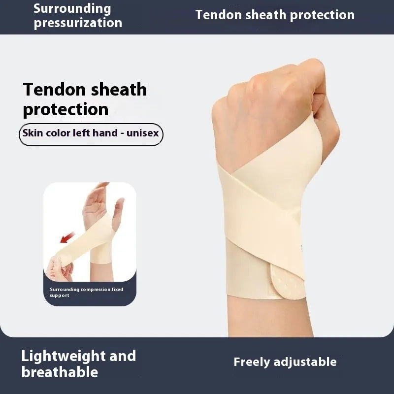 Adjustable athletic wristguards in black and skin colour for sports wrist protection