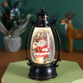 Plastic LED oil lamp Christmas decoration in snowman or elderly character design with battery-powered illumination
