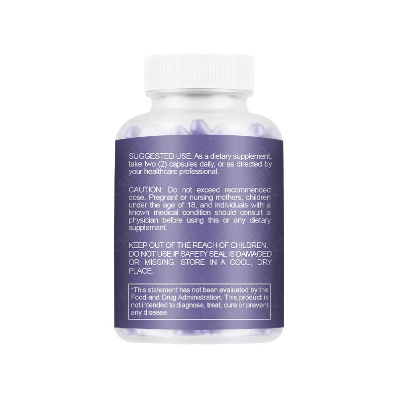 Bottle of 60 vaginal capsules with herbal extraction for adult feminine intimate wellness