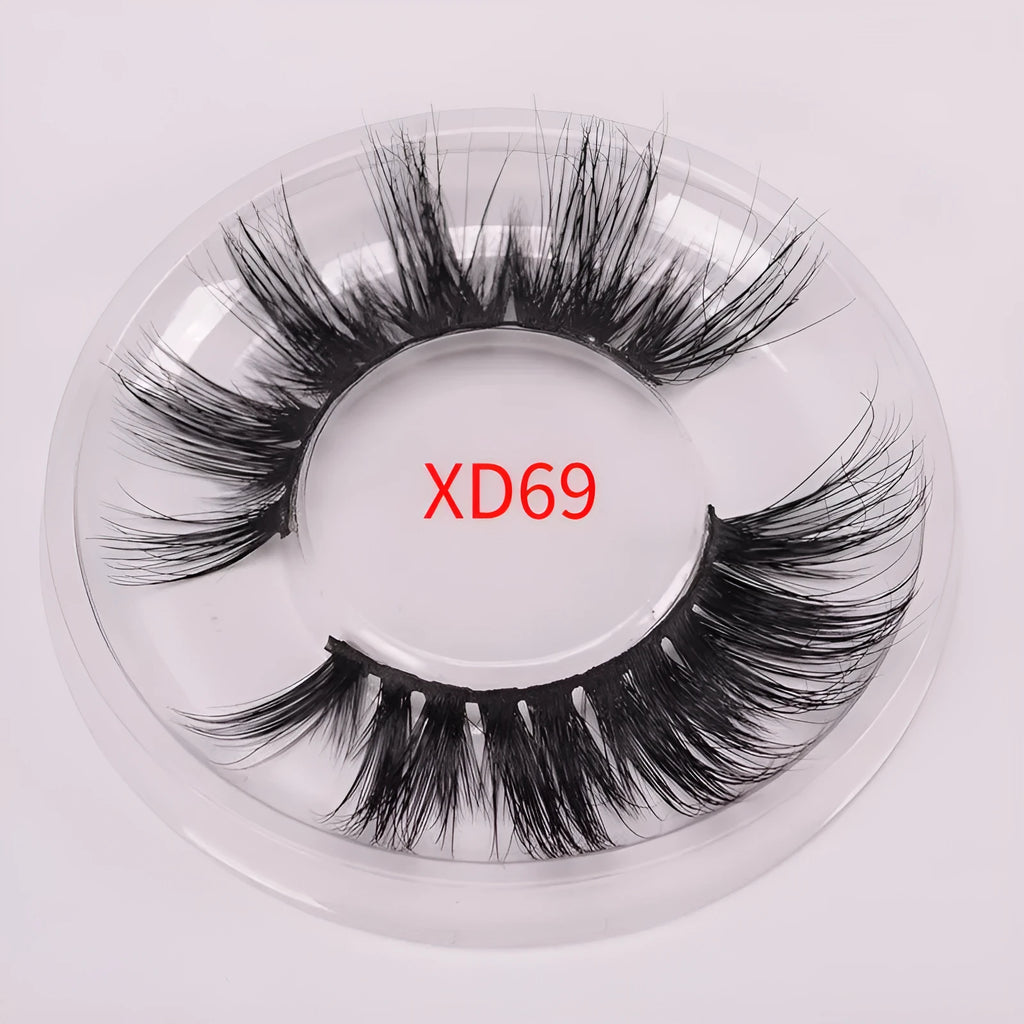 5D mink false eyelashes set with double-headed brush and hair storage cap
