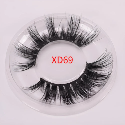 5D mink false eyelashes set with double-headed brush and hair storage cap