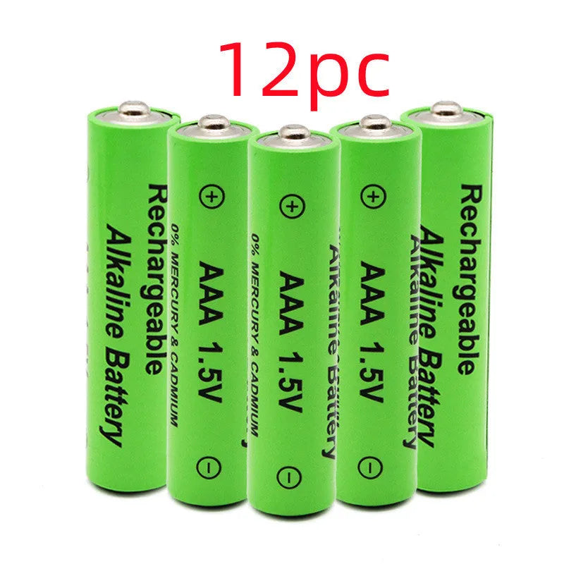Pack of industrial alkaline rechargeable AA batteries with 3000mAh capacity