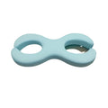 Cool blue memory foam cervical pillow with cylindrical traction design showing 6cm and 9cm thickness options