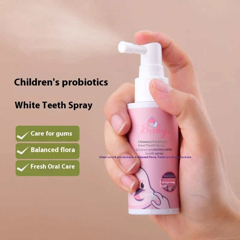 Children's probiotics anticavity oral spray in strawberry and orange flavours, 40ml