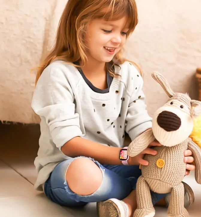 H39T smart children's watch with blue TPU strap and 1.4-inch TFT touch screen.
